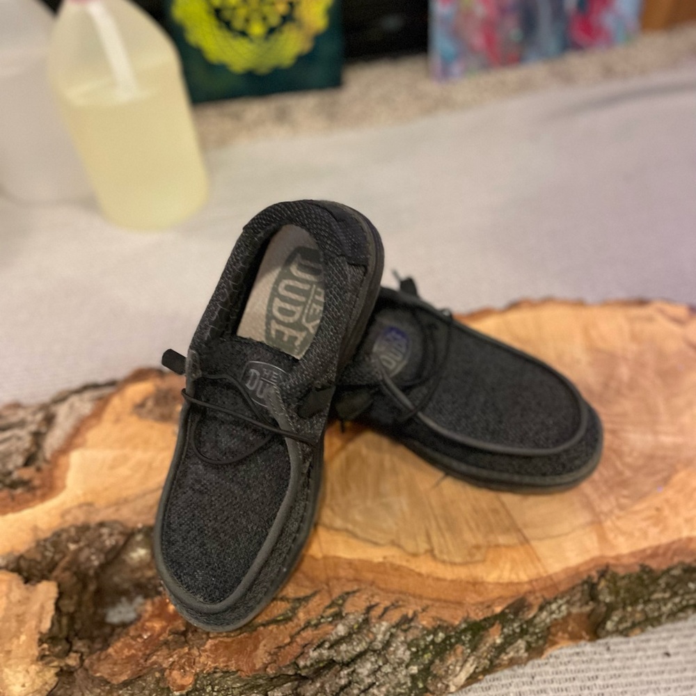 Hey Dude Black Sandals Slip-On Canvas